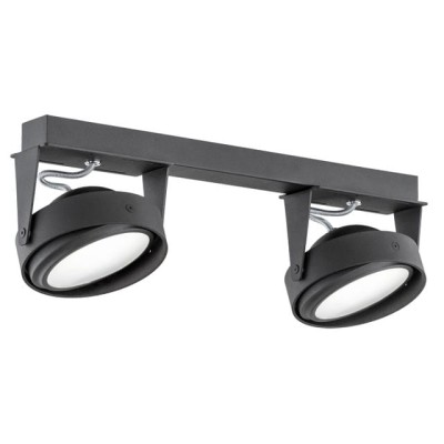 Reflektor sufitowy KANSAS BLACK LED 2PŁ