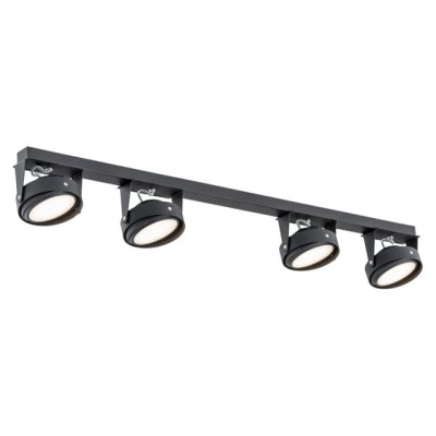 Reflektor sufitowy KANSAS BLACK LED 4 PŁ