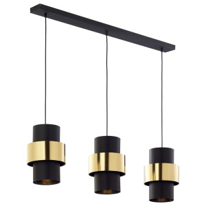 Lampa wisząca CALISTO 3 czarny/złoty 4378