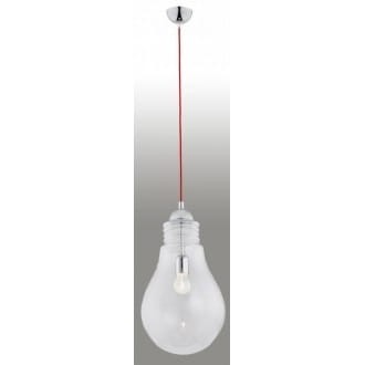 Lampa wisząca Kama 1pł przezroczysty - przewód czerwony