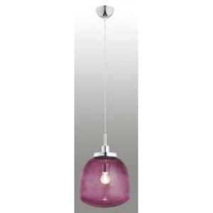 Lampa wisząca Opawa 1pł. ametyst z białym przewodem
