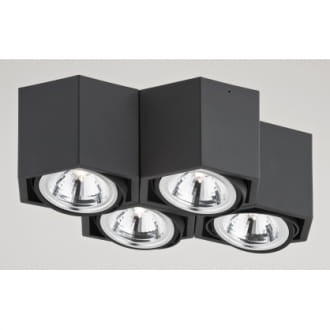 Espresso plafon 4pł czarny LED