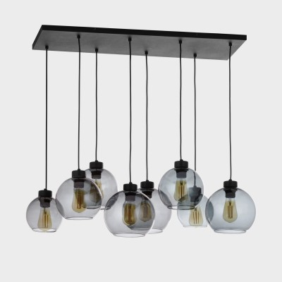 Lampa wisząca CUBUS GRAPHITE 8 grafitowy 4113