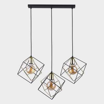 Lampa wisząca ALAMBRE 3 czarny złoty 2699