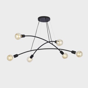 Lampa wisząca HELIX 6 czarny 2726