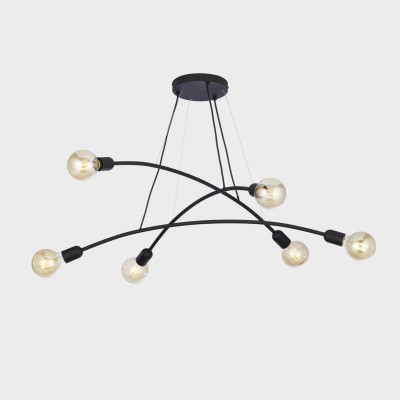 Lampa wisząca HELIX 6 czarny 2726