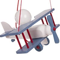 Lampa pokój dziewczynki Samolot mały Niebieski biały czerwony 1041026