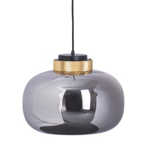 LAMPA WISZĄCA BOOM LED SZARO ZŁOTA