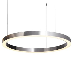 LAMPA WISZĄCA CIRCLE 100 LED NIKIEL SZCZOTKOWANY 100 CM