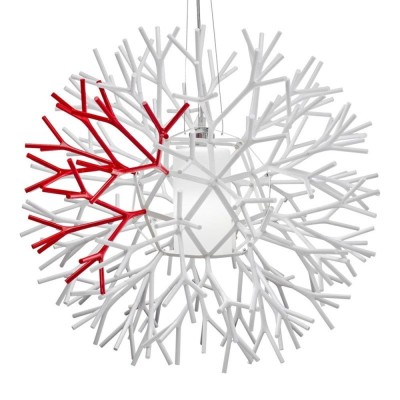 LAMPA WISZĄCA CORAL REEF BIAŁO CZERWONA 
