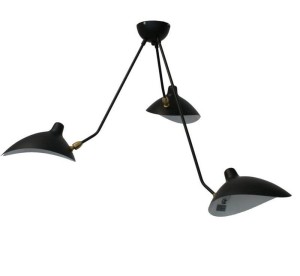 LAMPA WISZĄCA CRANE-3P DWURAMIENNA CZARNA