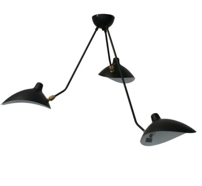 LAMPA WISZĄCA CRANE-3P DWURAMIENNA CZARNA
