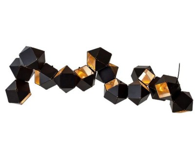 LAMPA WISZĄCA NEW GEOMETRY-14 CZARNO ZŁOTA