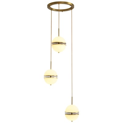 LAMPA WISZĄCA SFERA-3 LED ZŁOTA 50 CM