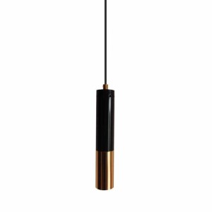 LAMPA WISZĄCA GOLDEN PIPE-1 CZARNO ZŁOTA 5 CM