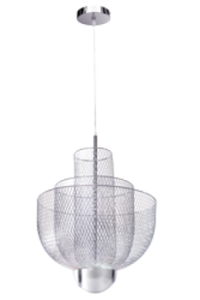 LAMPA WISZĄCA MESH GOLD LED CHROM 45 CM 
