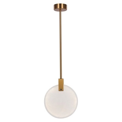 LAMPA WISZĄCA MARBLE LED MARMUROWO ZŁOTA 30 CM