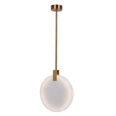 LAMPA WISZĄCA MARBLE LED MARMUROWO ZŁOTA 24 CM