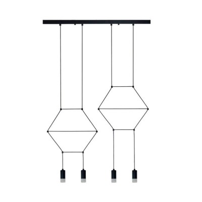 LAMPA WISZĄCA LINEA-4 LONG CZARNA 70 CM