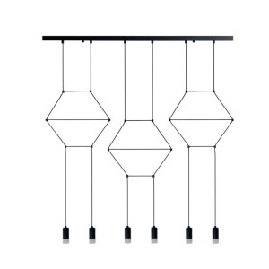 LAMPA WISZĄCA LINEA-6 LONG CZARNA 100 CM 
