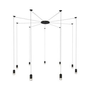 LAMPA WISZĄCA LINEA-9 CZARNA