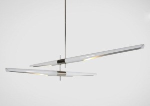 LAMPA WISZĄCA DRAGONFLY DUO BIAŁO - CHROMOWANA 189 CM