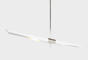  LAMPA WISZĄCA DRAGONFLY SOLO BIAŁO - CHROMOWANA 150 CM