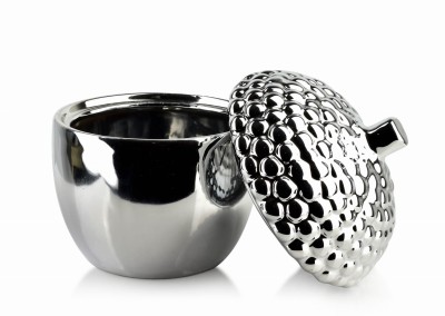 Srebrna dekoracja-jabłko