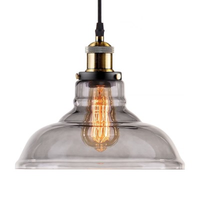 Lampa Wisząca NEW YORK duża złota dymiona 