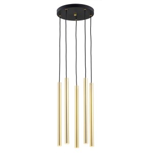 LAMPA WISZĄCA SICILIA 5 MOSIĄDZ/CZARNY 2109