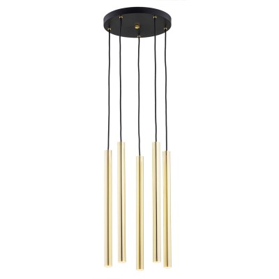 LAMPA WISZĄCA SICILIA 5 MOSIĄDZ/CZARNY 2109