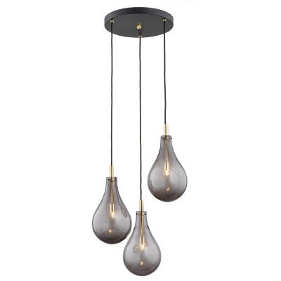 LAMPA WISZĄCA OAKLAND 3 CZARNY 6105