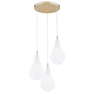 LAMPA WISZĄCA OAKLAND 3 MOSIĄDZ/BIAŁY 6104