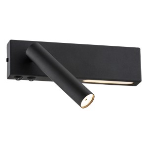 KINKIET JASPER LED + G9 CZARNY 1035