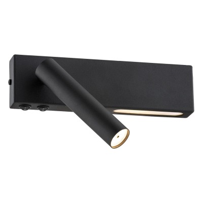 KINKIET JASPER LED + G9 CZARNY 1035