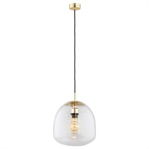 LAMPA WISZĄCA GLEN 1 TRANSPARENTNY/MOSIĄDZ 4739