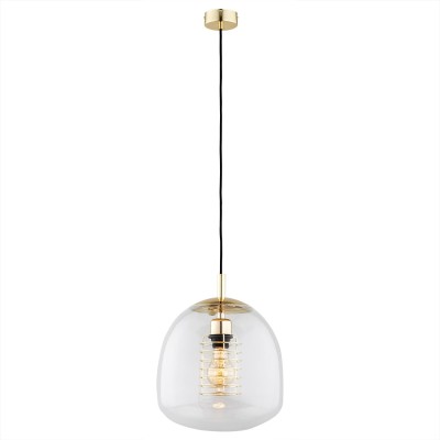 LAMPA WISZĄCA GLEN 1 TRANSPARENTNY/MOSIĄDZ 4739