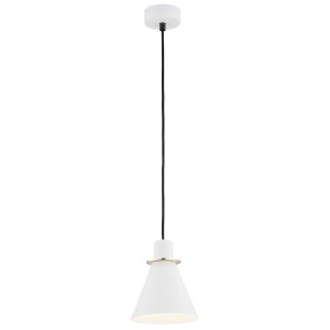 Lampa BEVERLY biały/mosiądz
