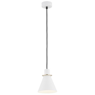 Lampa BEVERLY biały/mosiądz