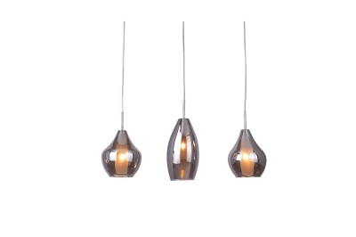LAMPA WISZĄCA AMBER MILANO 3 CHROM