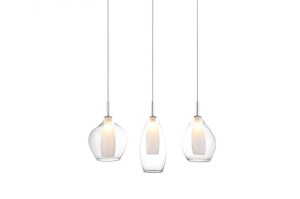 LAMPA WISZĄCA AMBER MILANO 3 CLEAR