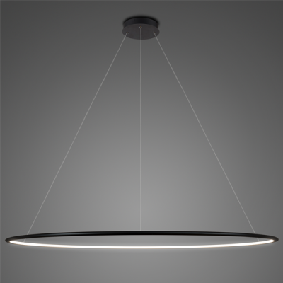 Lampa wisząca Ledowe Okręgi czarna 120 cm