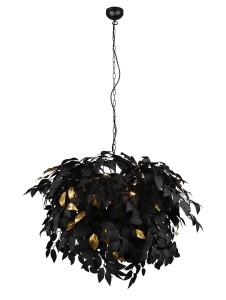 LAMPA WISZĄCA LEAVY 4 CZARNA R10464032