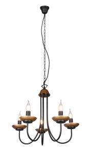 LAMPA WISZĄCA LIVIA 5 CZARNY 101700532