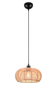 LAMPA WISZĄCA INGA 1 DREWNO/RATAN 312200136