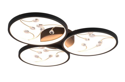 PLAFON GROOVY LED CZARNY 642110332