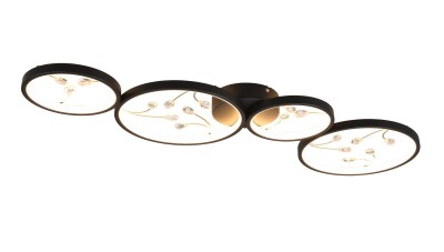 PLAFON GROOVY LED CZARNY 642110432