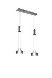LAMPA WISZĄCA FRANKLIN 2 LED NIKIEL MAT 326510207