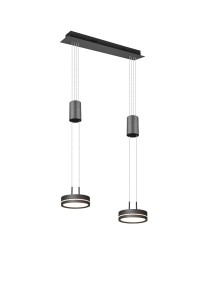 LAMPA WISZĄCA FRANKLIN 2 LED CZARNY 326510242