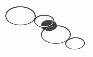 PLAFON RONDO 2 LED CZARNY 622610432